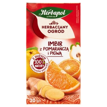 Herbapol Herbaciany Ogród Herbatka owocowo-ziołowa imbir z pomarańczą i pigwą 50 g (20 x 2,5 g) - 0