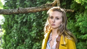 Justyna Wasilewska na planie serialu "Nieobecni"