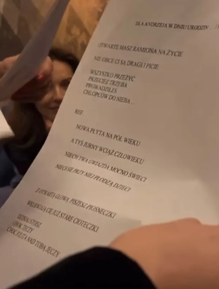 Tekst piosenki dla Andrzeja Piasecznego