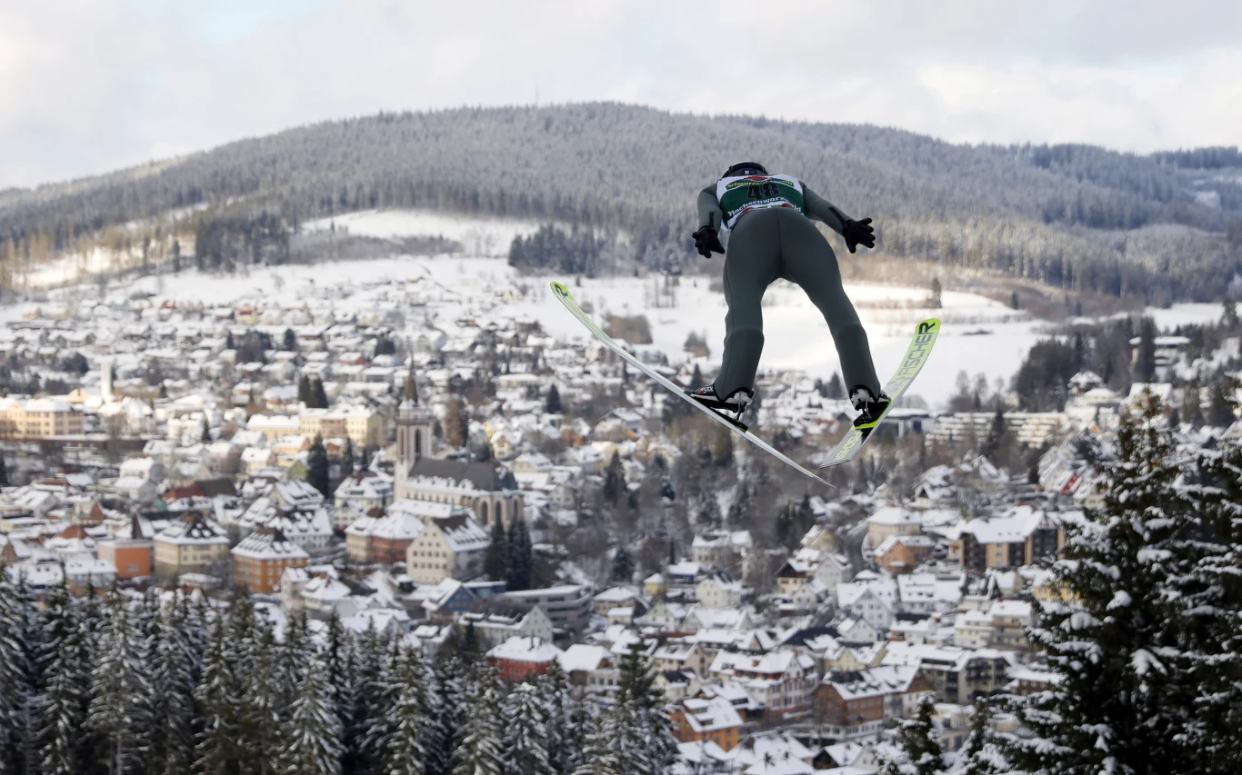 Kamil Stoch podczas serii próbnej