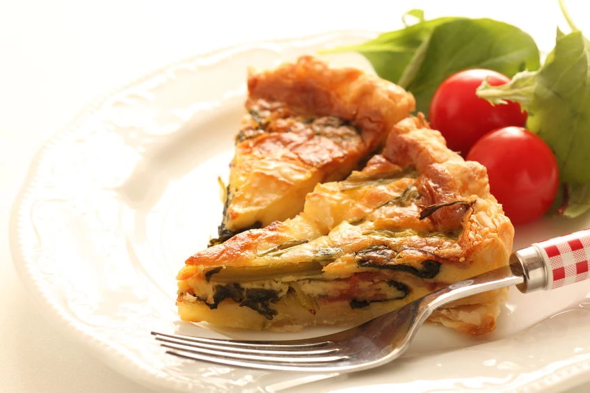 Quiche z dynią, ricottą i szpinakiem