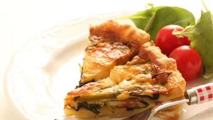 Quiche z dynią, ricottą i szpinakiem