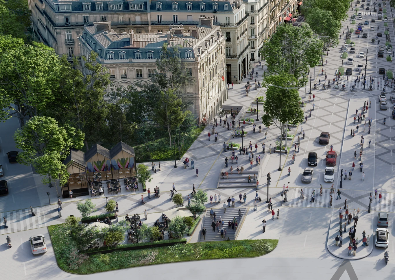 Place Charles de Gaulle po przebudowie (wizualizacja) Place Charles de Gaulle po przebudowie (wizualizacja)