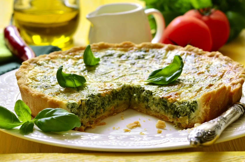 Quiche ze szpinakiem 