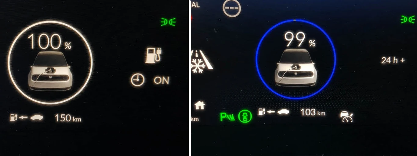 150 km zasięgu po naładowaniu baterii do 100%, ale natychmiast po uruchomieniu auta spadek do 103 km. 150 km zasięgu po naładowaniu baterii do 100%, ale natychmiast po uruchomieniu auta spadek do 103 km.
