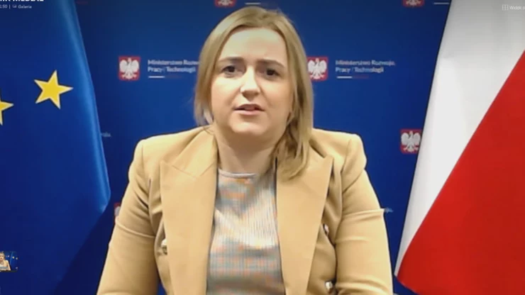 Wiceszefowa MRPiT Olga Semeniuk w Polsat News Wiceszefowa MRPiT Olga Semeniuk w Polsat News