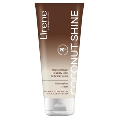 Lirene Coconut Shine Rozświetlający złocisty krem do twarzy i ciała 150 ml - 0