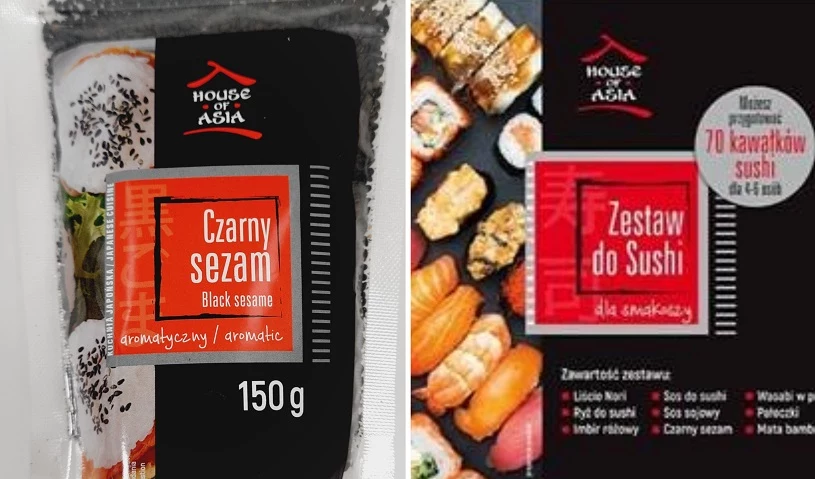 Niektóre partie sezamu czarnego i zestawy do sushi zawierające ten sezam wycofane przez GIS
