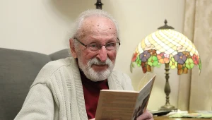 Franciszek Pieczka w swym domu w grudniu 2019 roku