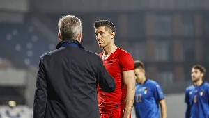Selekcjoner Jerzy Brzęczek i Robert Lewandowski