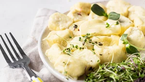 Pierogi z dynią, twarogiem i szałwią