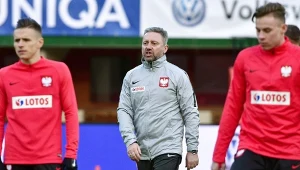 Jerzy Brzeczek przed meczem Polski z Austria w marcu 2020 roku.