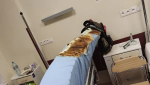 Od niedopałka zajął się materac fot. Szpital Wojewódzki w Gorzowie Wielkopolskim