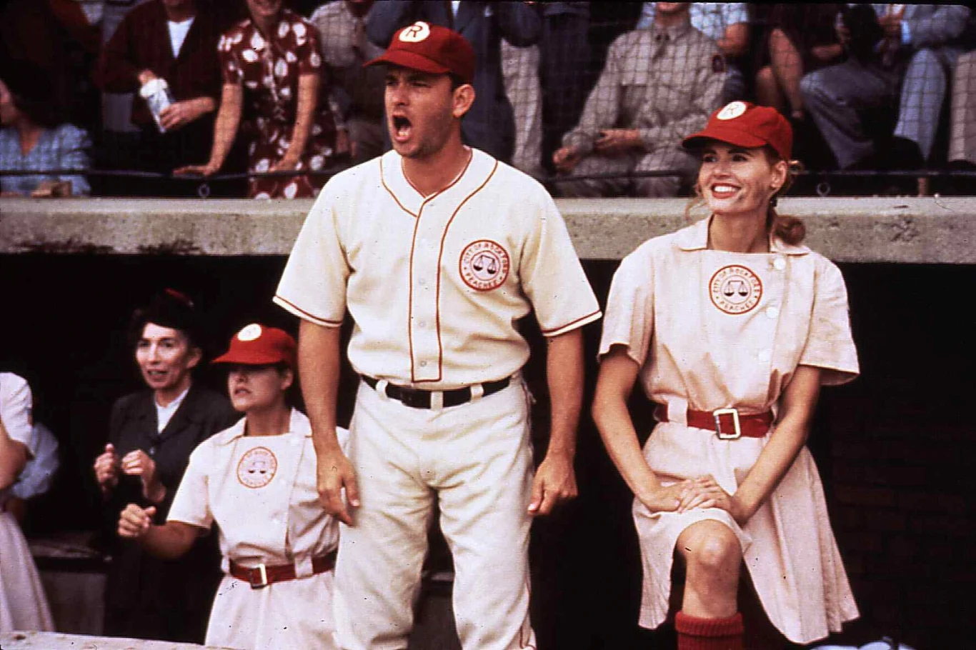 W filmie "Ich własna liga" (1992) Geena Davis udowodniła, że świetnie radzi sobie również w komediach. W obrazie Penny Marshall aktorka wcieliła się w zawodniczkę raczkującej, kobiecej drużyny baseballowej. W tej produkcji Davis miała okazję wystąpić u boku m.in. Toma Hanksa i Madonny, która w tamtym okresie rozwijała swoją aktorską karierę.