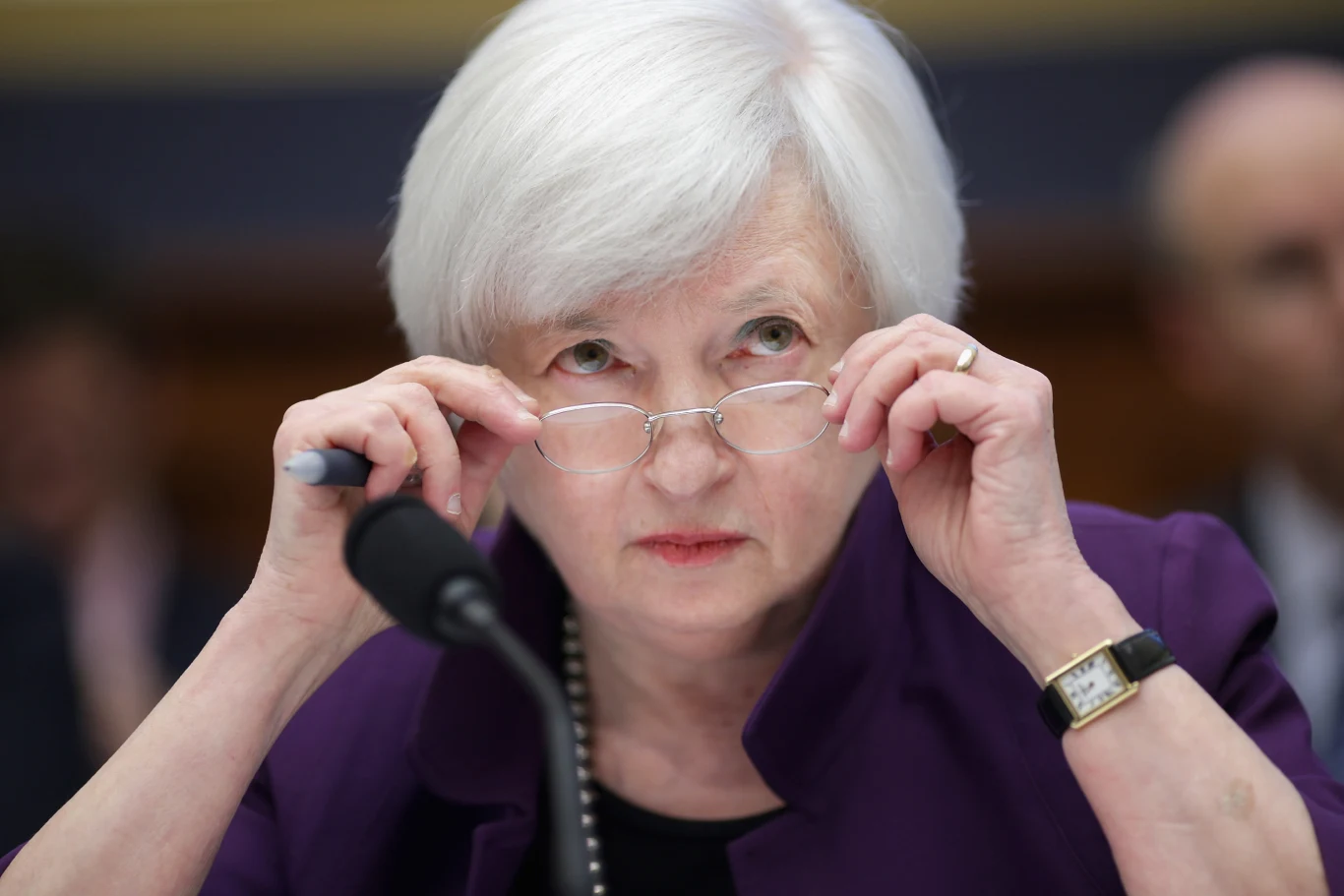 Janet Yellen - sekretarz skarbu, 74 lata. Pierwsza kobieta na tym stanowisku, była szefowa banku centralnego