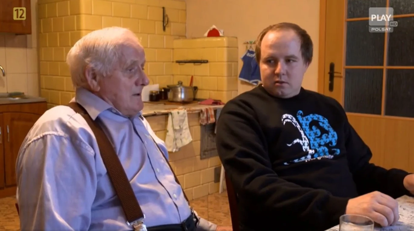 Fot. Screenshot z programu "Chłopaki do wzięcia". Pan Stanisław z synem Marcinem. Fot. Screenshot z programu "Chłopaki do wzięcia". Pan Stanisław z synem Marcinem.