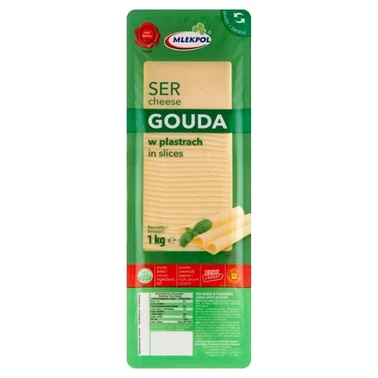 Mlekpol Ser gouda w plastrach 1 kg - 1