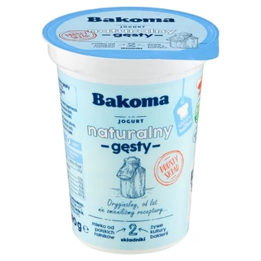 Bakoma Jogurt naturalny gęsty 370 g - 12