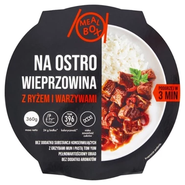 Meal Box Na ostro wieprzowina z ryżem i warzywami 360 g - 1