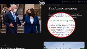 Nowa witryna Białego Domu zawiera ukrytą wiadomość