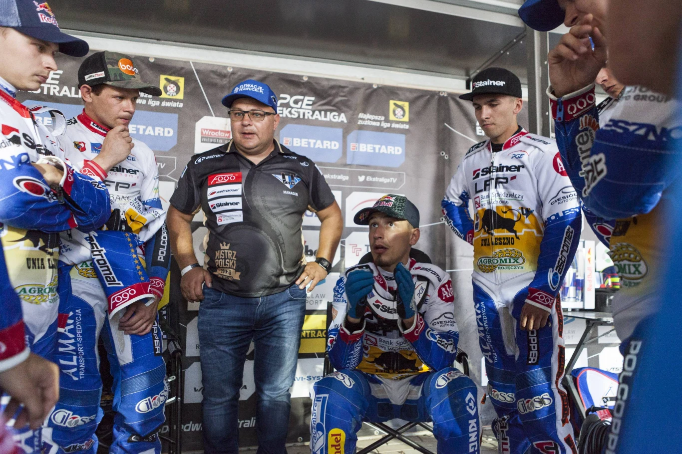 Piotr Baron z zespołem Fogo Unii Leszno Piotr Baron z zespołem Fogo Unii Leszno