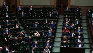 Posłowie na sali posiedzeń Sejmu