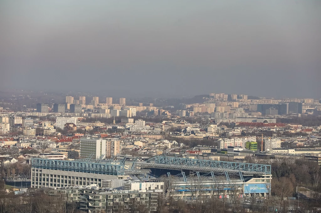 Na zdj. smog w Krakowie
