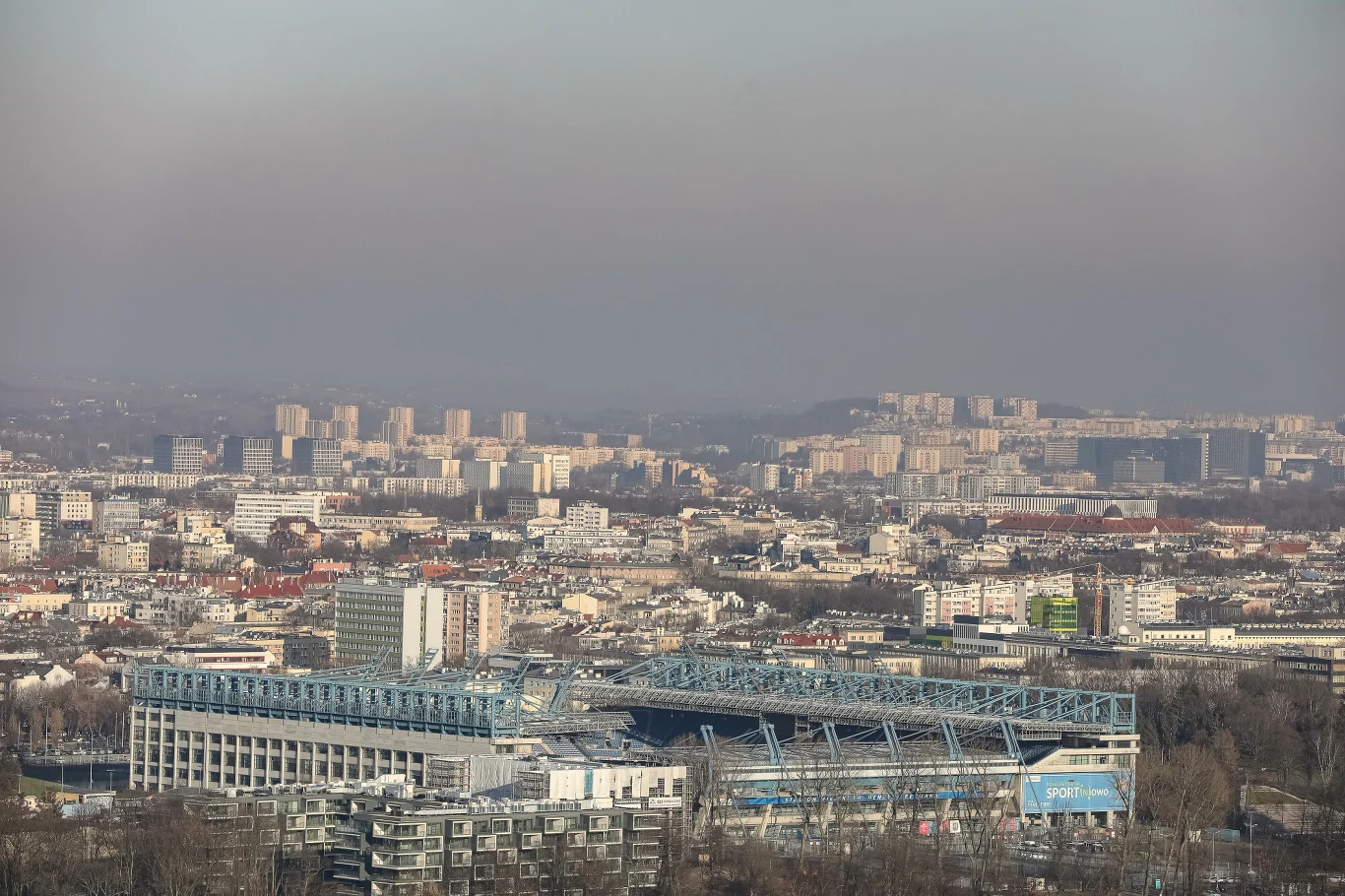 Na zdj. smog w Krakowie Na zdj. smog w Krakowie