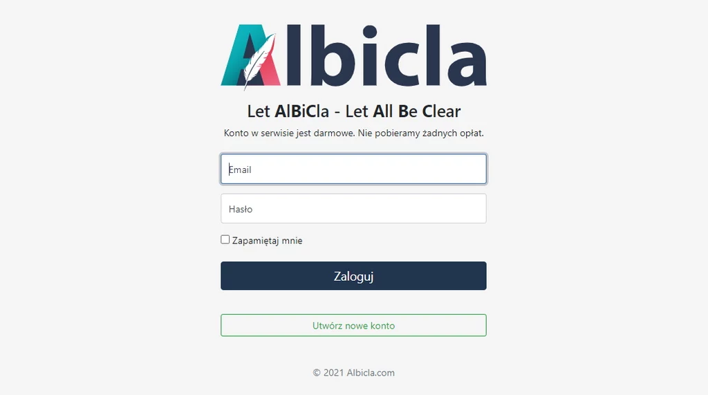 Albicla oficjalnie wystartowała 20 stycznia. Właścicielem Albicla.com jest spółka Słowo Niezależne. Fot. zrzut ekranu 