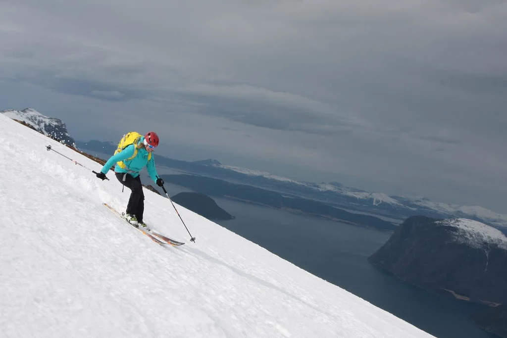 Ewa Wachowicz na ski-tourach w Norwegii