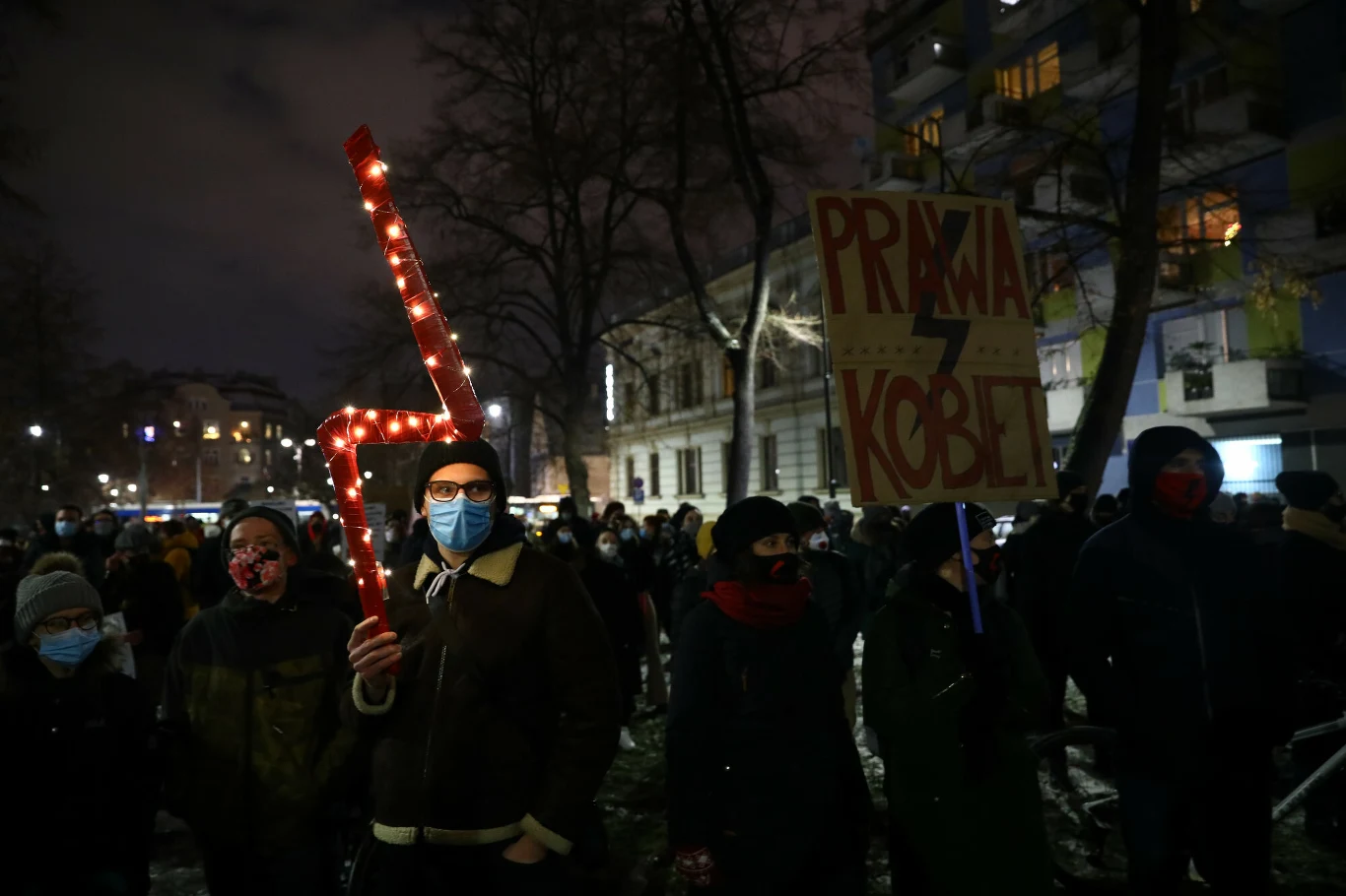 Protestujący w Krakowie