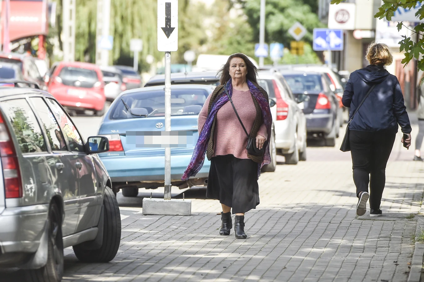 Anna Dymna na planie serialu