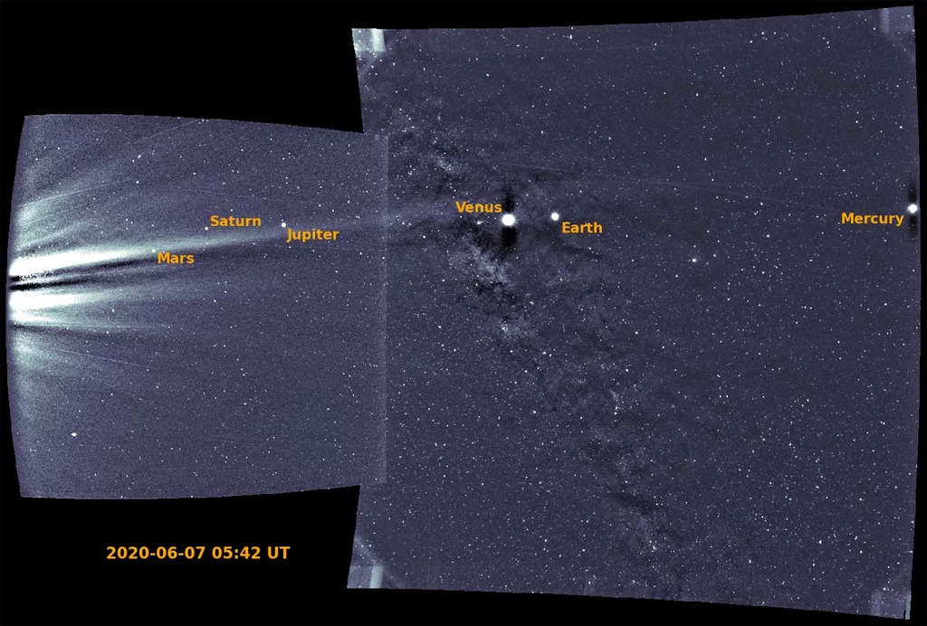 Zdjęcie wykonane przez sondę Parker Solar Probe