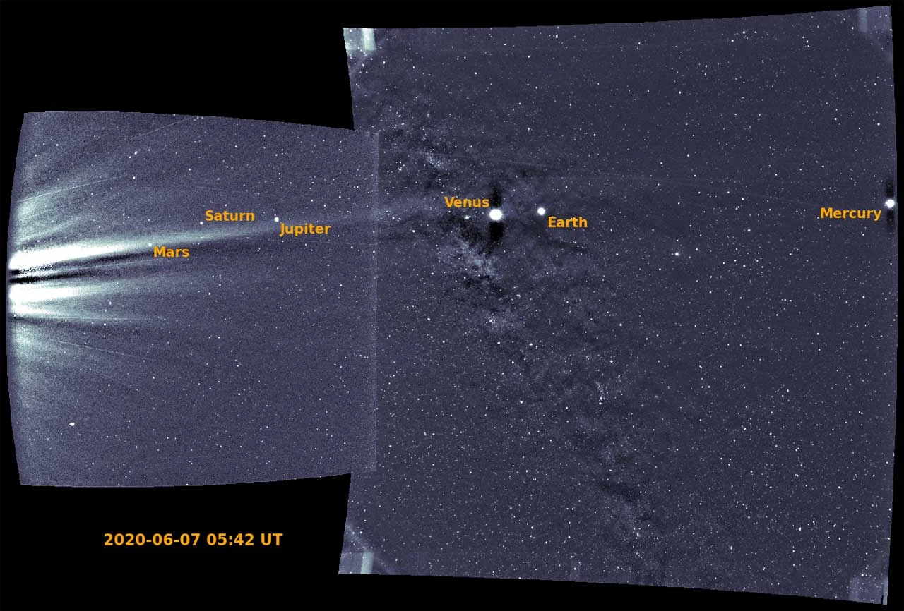 Zdjęcie wykonane przez sondę Parker Solar Probe Zdjęcie wykonane przez sondę Parker Solar Probe