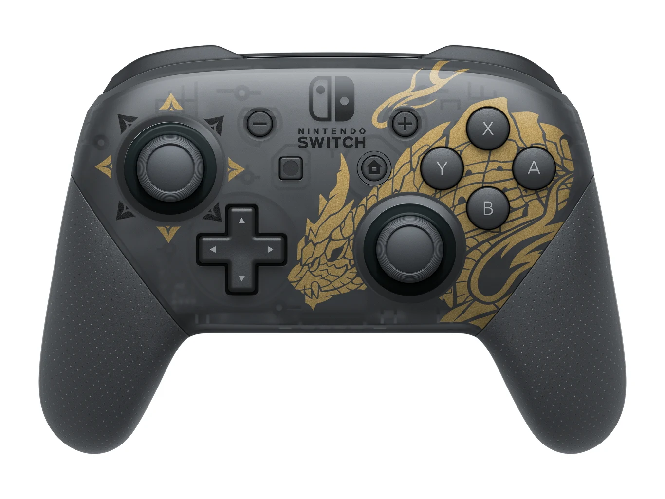 Kontroler Nintendo Switch Pro Controller Monster Hunter Rise Edition jest sprzedawany oddzielnie i również posiada stylowy wizerunek Magnamalo.