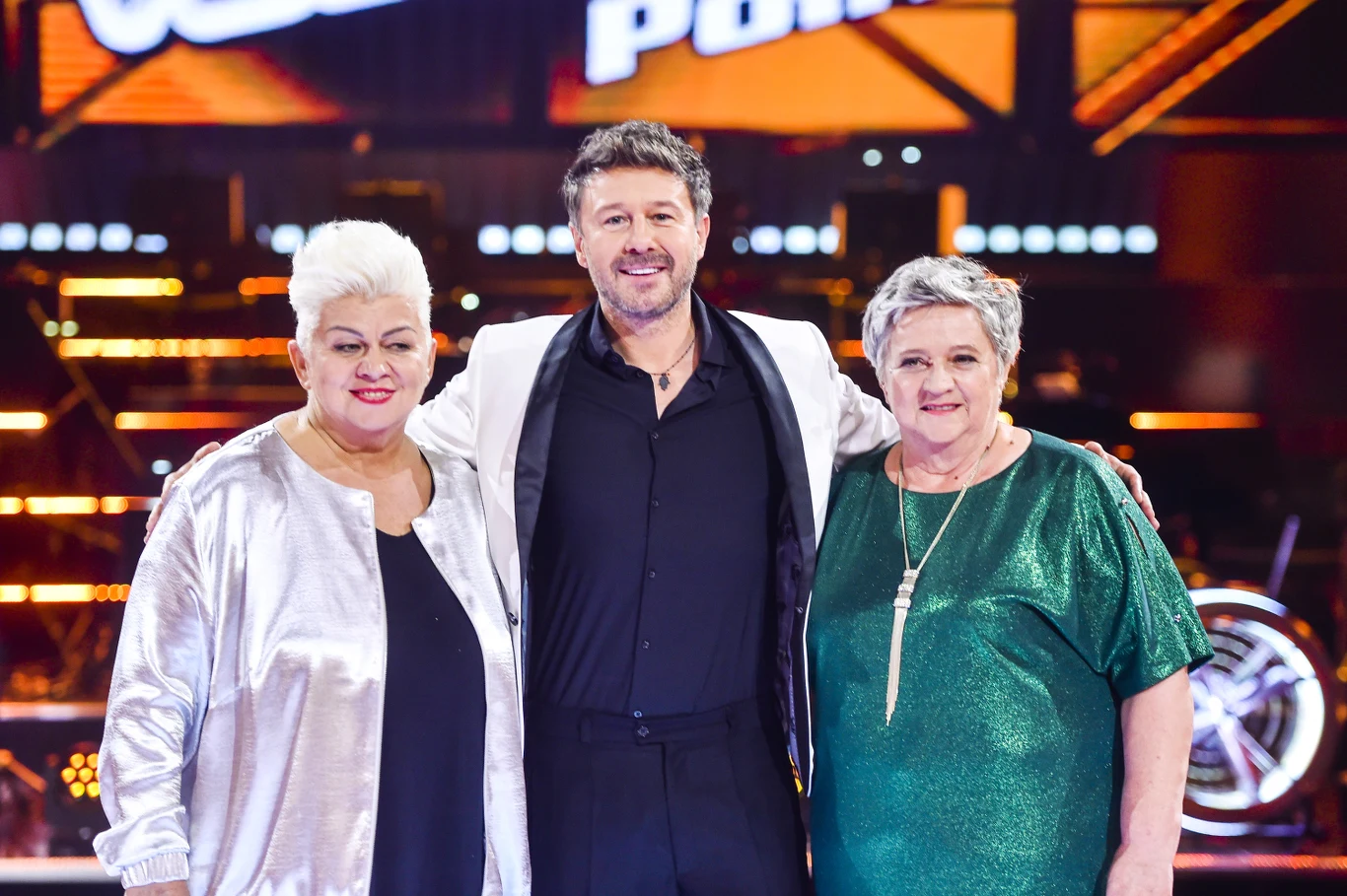 Andrzej Piaseczny i jego finalistki: Barbara Parzeczewska i Anna Tchórzewska