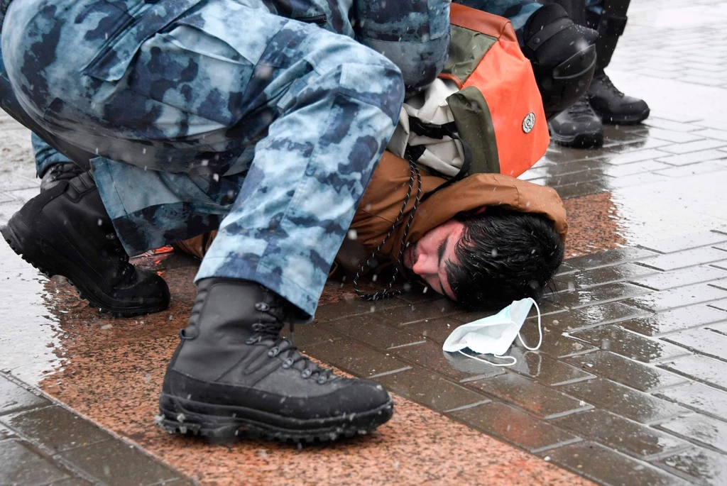 Protest w obronie Aleksieja Nawalnego w Moskwie