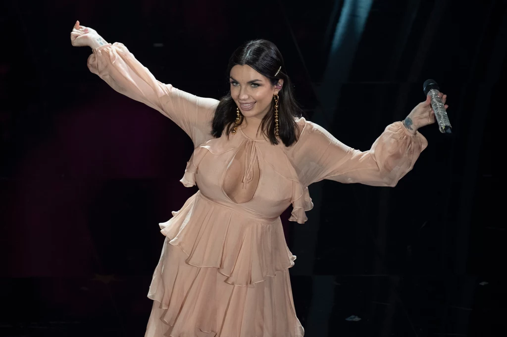 Elettra Lamborghini na scenie San Remo Festival 2020 Elettra Lamborghini na scenie San Remo Festival 2020