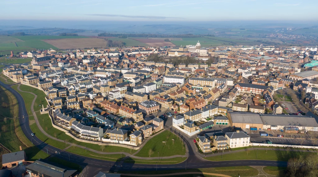 Poundbury w styczniu 2021 roku