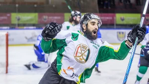 Roman Rac, strzelec bramki na 2-1 dla JKH