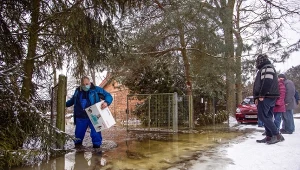 Na zdj. podtopienia w Płocku