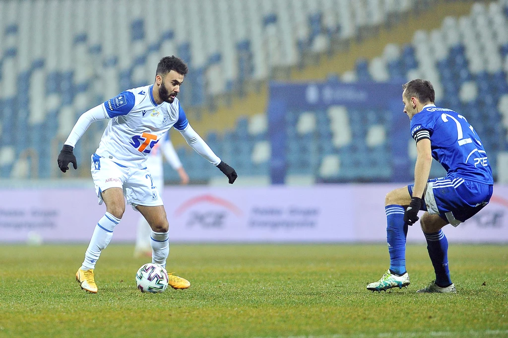 Mohammad Awwad z Lecha Poznań w meczu ze Stalą Mielec Mohammad Awwad z Lecha Poznań w meczu ze Stalą Mielec