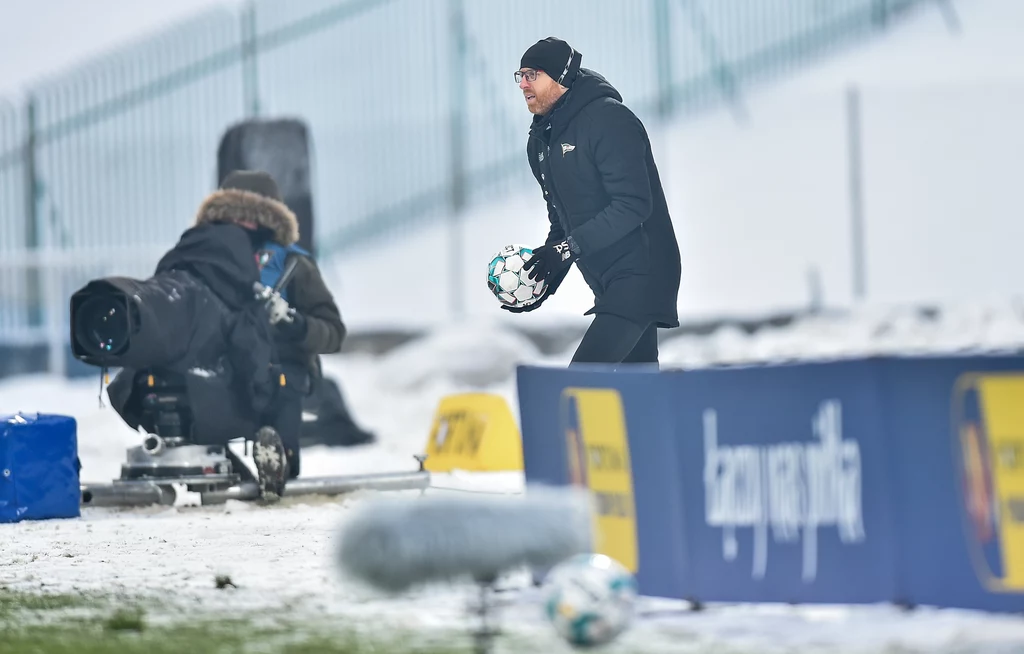 Boisko w Sosnowcu podczas meczu Lechii Gdańsk z Puszczą Niepołomice Boisko w Sosnowcu podczas meczu Lechii Gdańsk z Puszczą Niepołomice