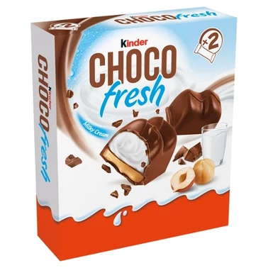 Kinder Chocofresh Mleczna czekolada z mlecznym i orzechowym nadzieniem 41 g (2 sztuki) - 0