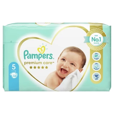 Pampers Premium Care, Rozmiar 5, 44 pieluszki, 11kg-16kg - 7