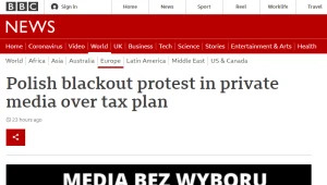 BBC o proteście polskich mediów