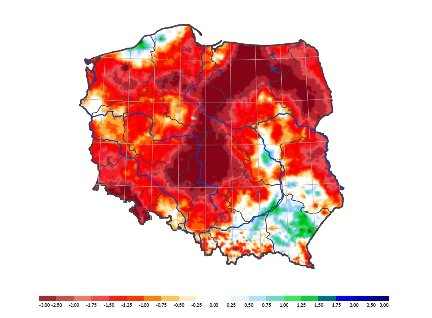 Sytuacja suszy ukształtowana brakiem opadów od listopada 2019 do stycznia 2020. Sytuacja suszy ukształtowana brakiem opadów od listopada 2019 do stycznia 2020.