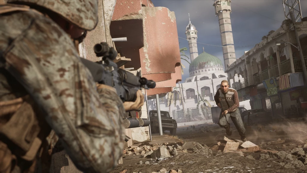 A jednak. W niedawnym wywiadzie przeprowadzonym przez serwis Polygon, Peter Tamte z firmy wydawniczej Victura zapewnia bowiem, że celem deweloperów w Six Days In Fallujah "nie jest próba wygłoszenia komentarza politycznego na temat tego, czy wojna jest dobrym czy złym pomysłem". A jednak. W niedawnym wywiadzie przeprowadzonym przez serwis Polygon, Peter Tamte z firmy wydawniczej Victura zapewnia bowiem, że celem deweloperów w Six Days In Fallujah "nie jest próba wygłoszenia komentarza politycznego na temat tego, czy wojna jest dobrym czy złym pomysłem".