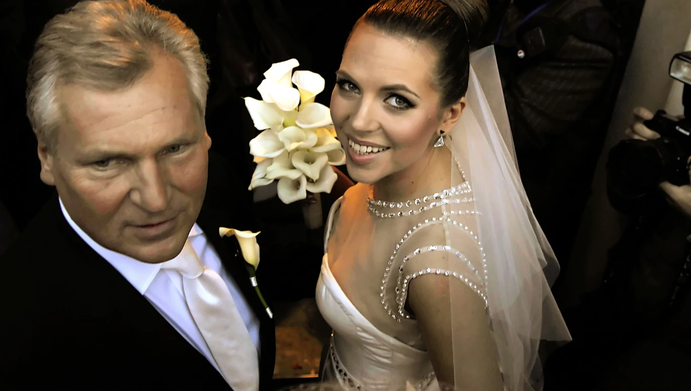 Aleksander Kwaśniewski z córką Olą Aleksander Kwaśniewski z córką Olą