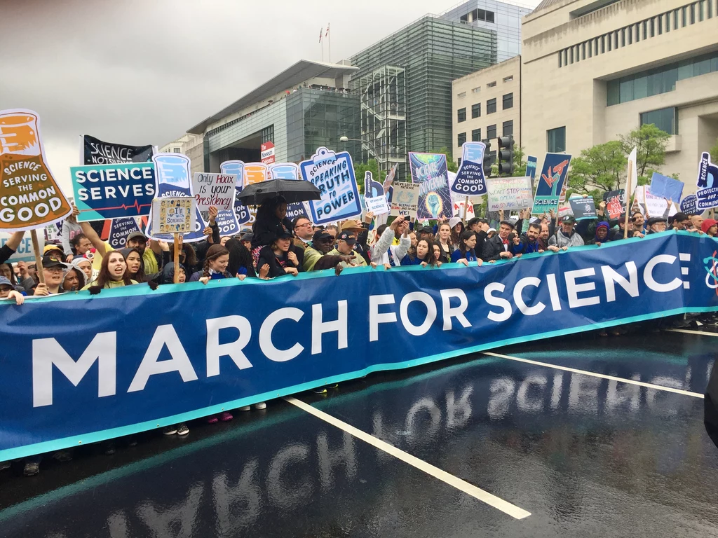 Marsz dla Nauki w Waszyngtonie w 2017 r. 